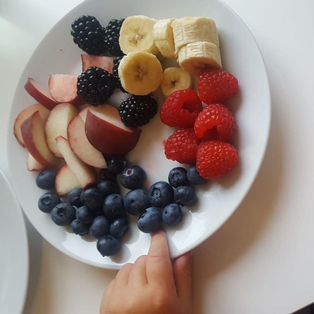 Foto eines Tellers mit Obst